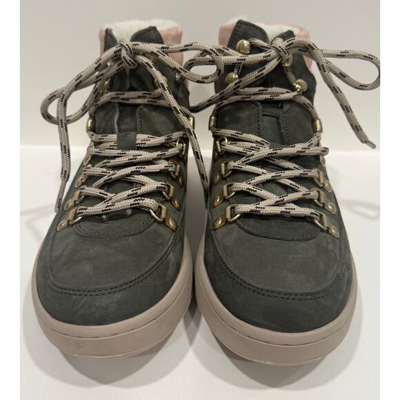 NWOT WODEN Iris Nubuck Scandinavian Sneakers Suede Fur Lined Boots Size 5.5 - Picture 4 of 8